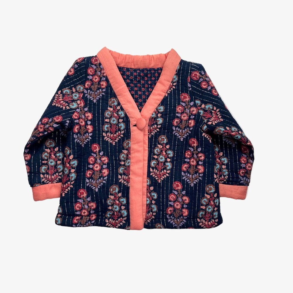 Pink Chicken – Quilted Reversible Jacket (Size 2–3 Years)